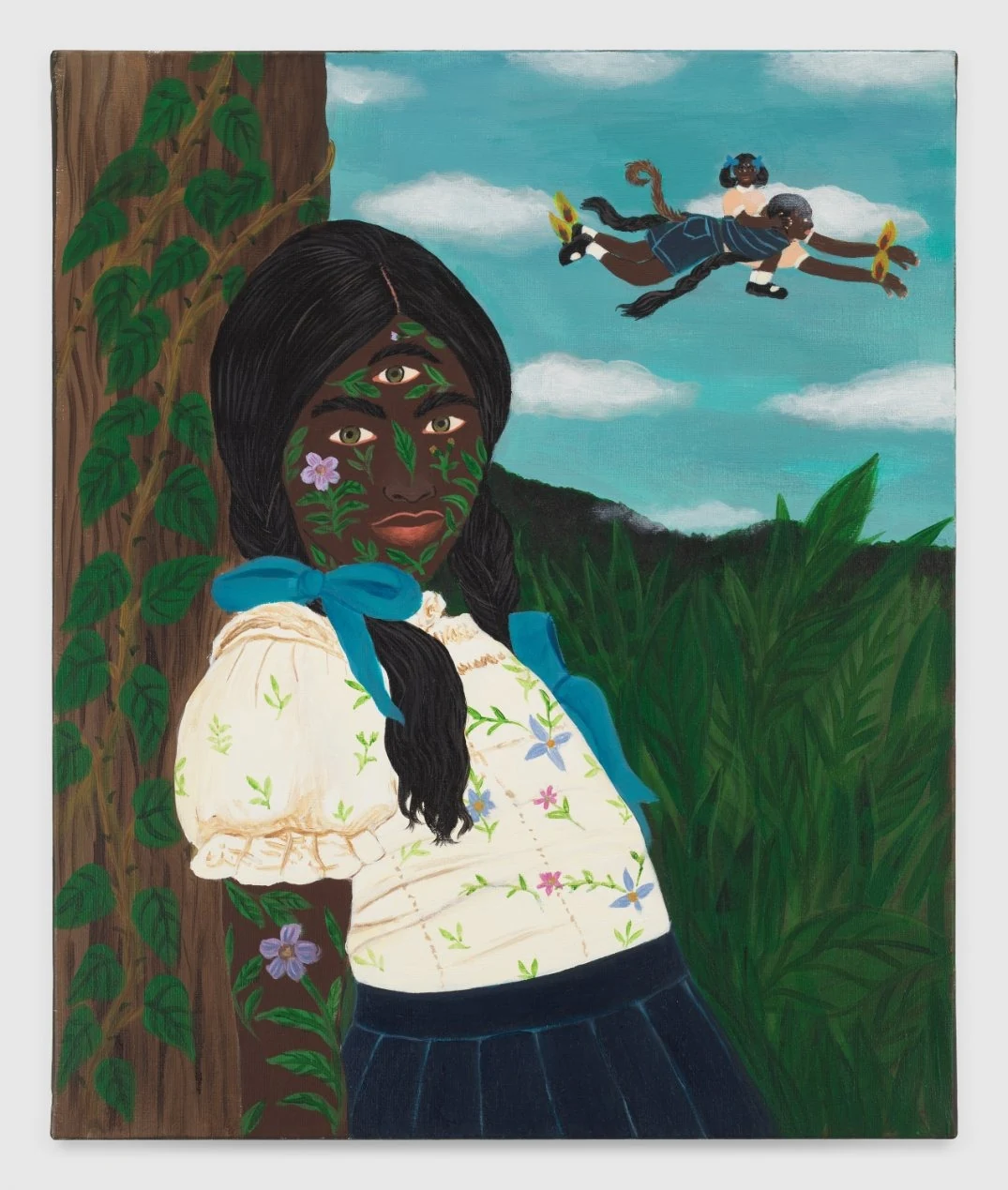 Kelly Sinnapah Mary’s painting Violette’s Book The Girl with 3 Eyes