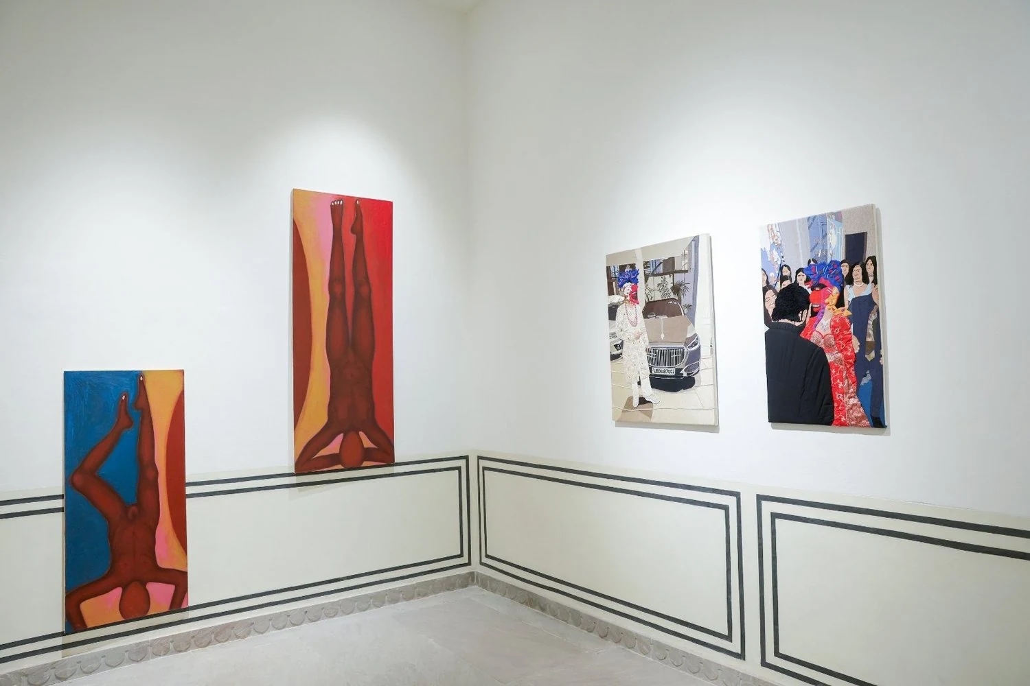 Paintings on display in the Non-Residency exhibition