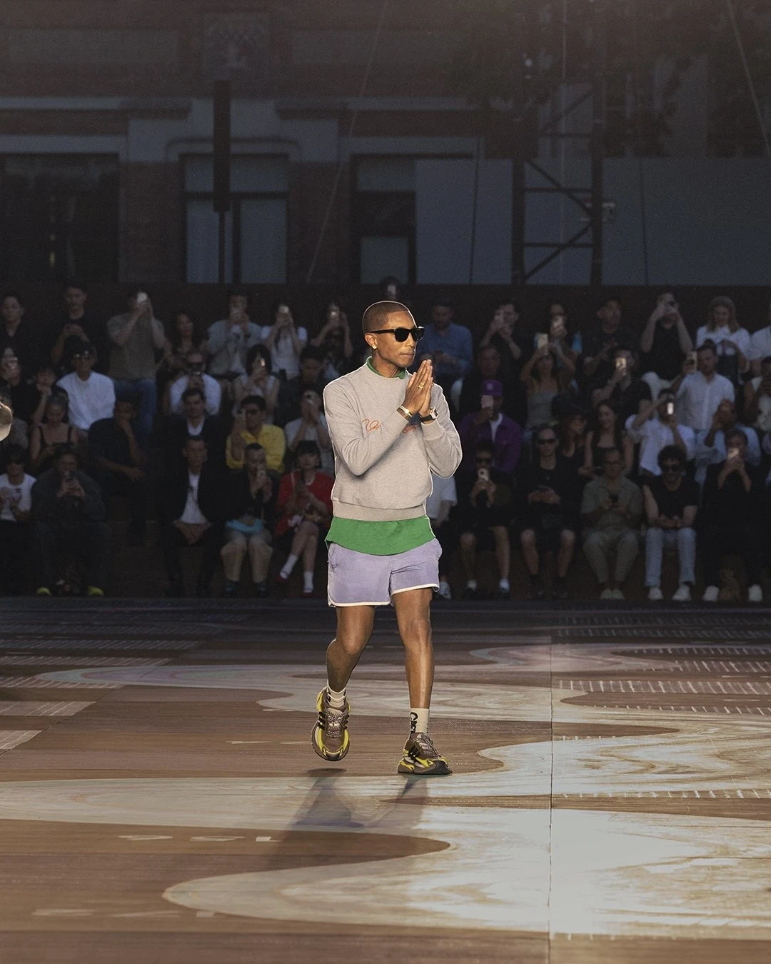 Pharrell Williams on the Louis Vuitton Spring/Summer 2026 runway