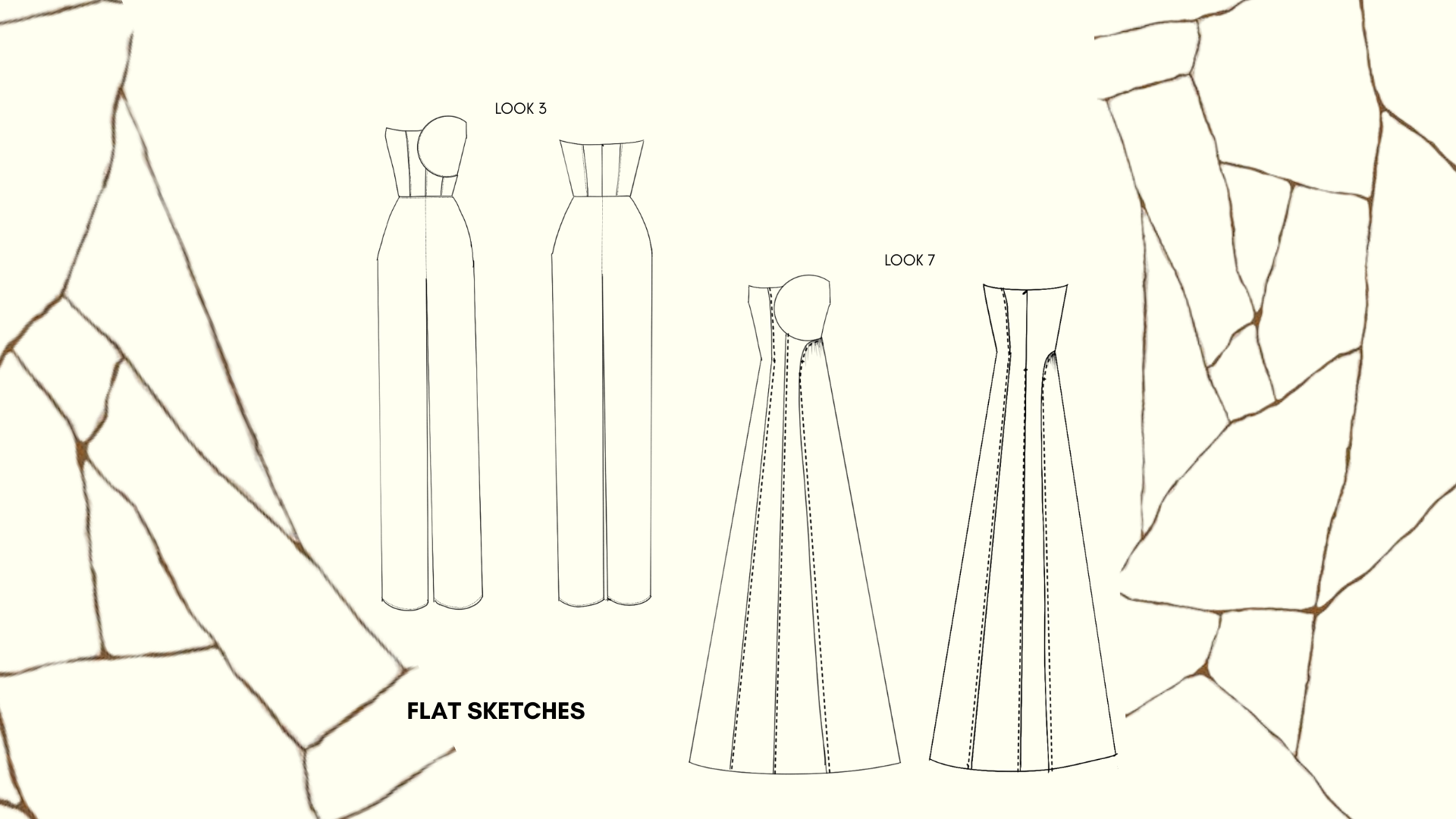 Kintsugi flat sketch development