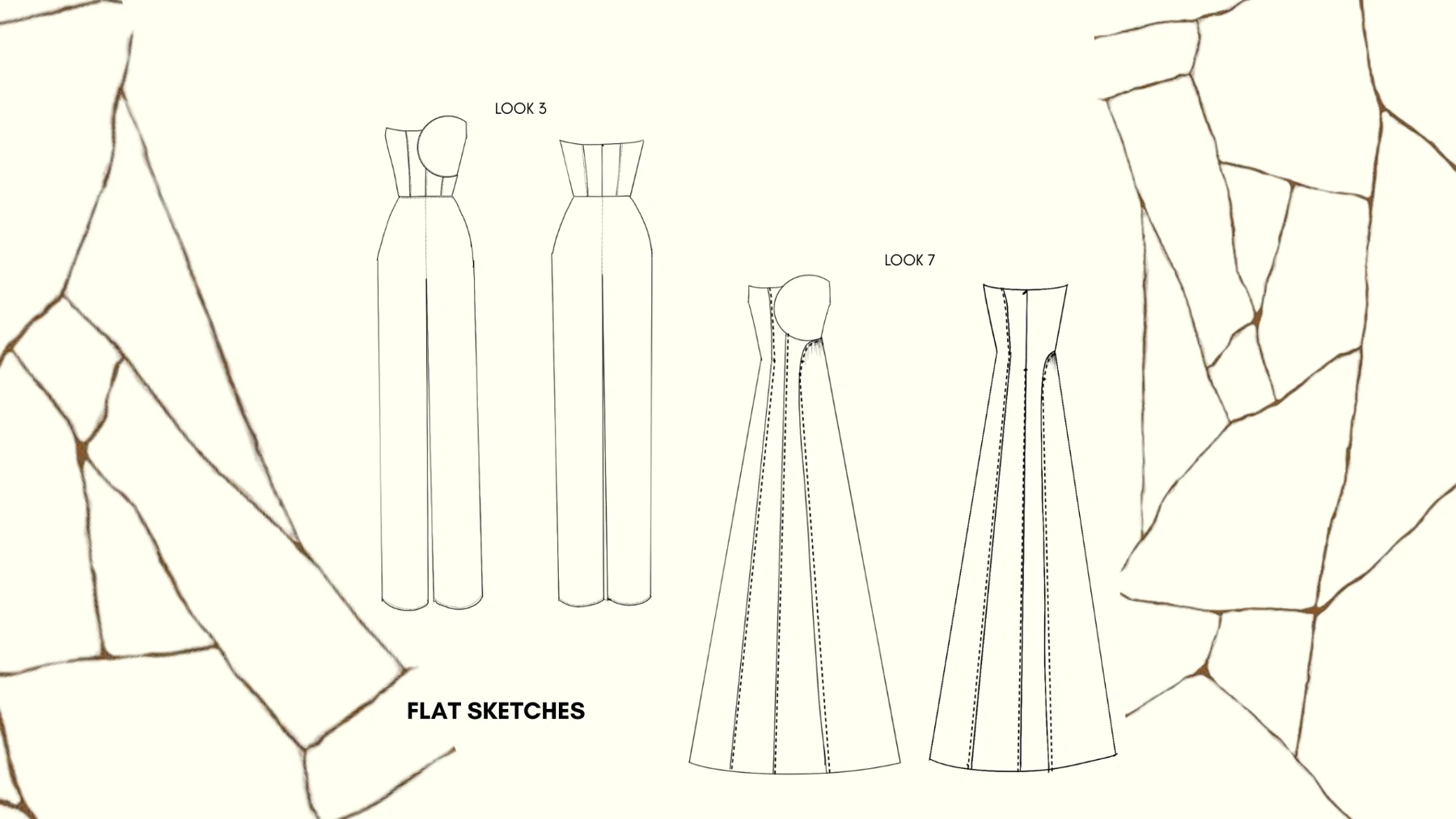 Kintsugi flat sketch development