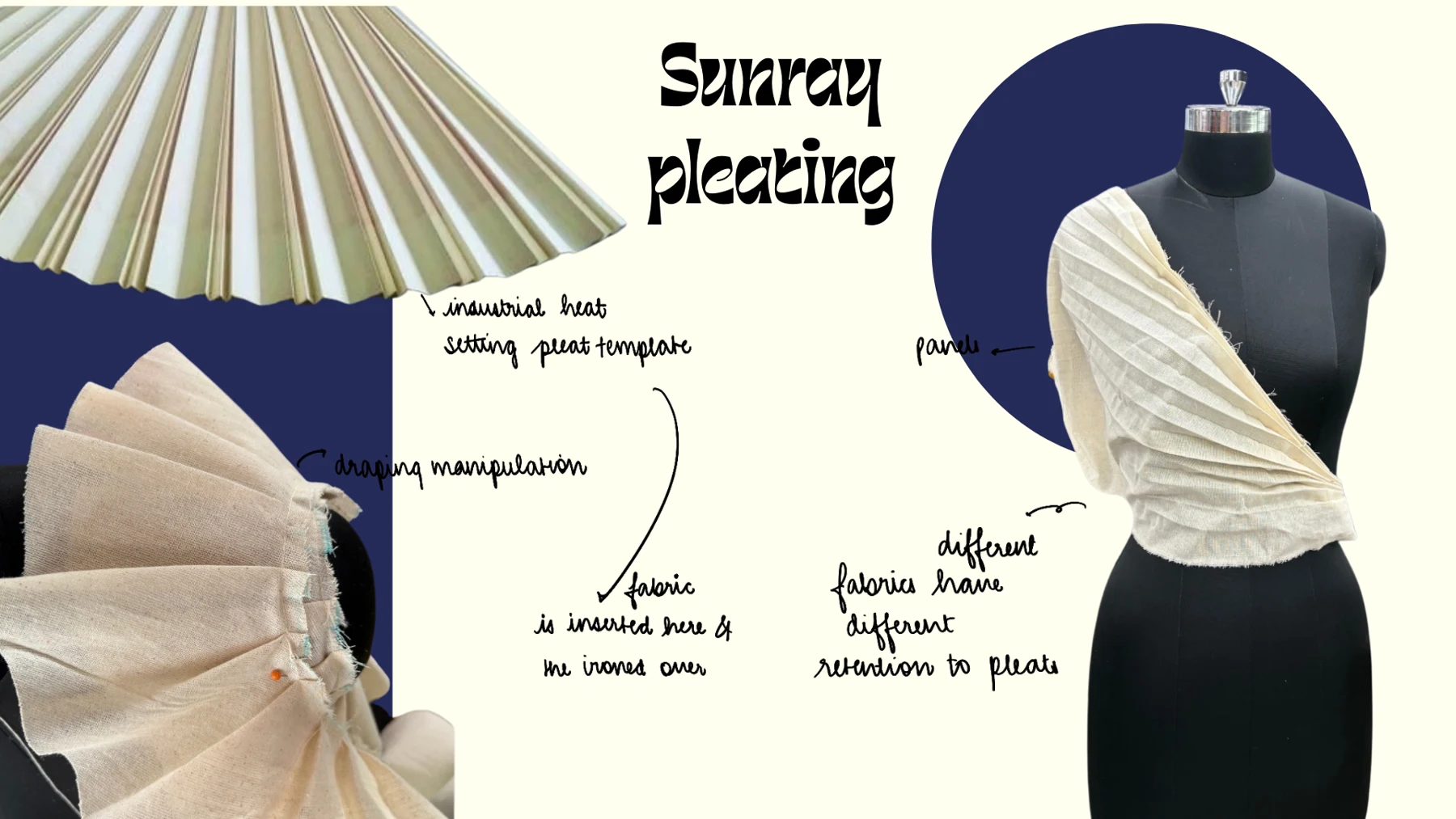 NEVER SUBTLE: Sunray pleating study
